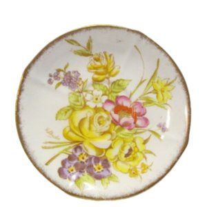 Vintage Roslyn Bone China, England Hand Painted "Sunningdale" Replacement Saucer